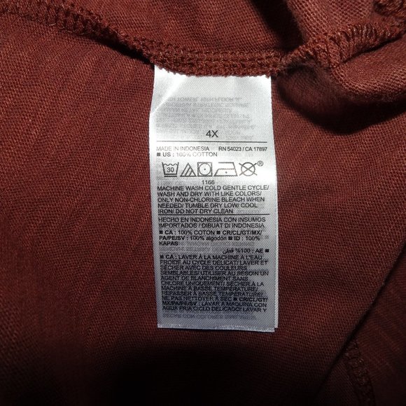 Old Navy Plus Size Button Down Short Sleeve V-Neck Jersey Tee - Picture 5 of 5